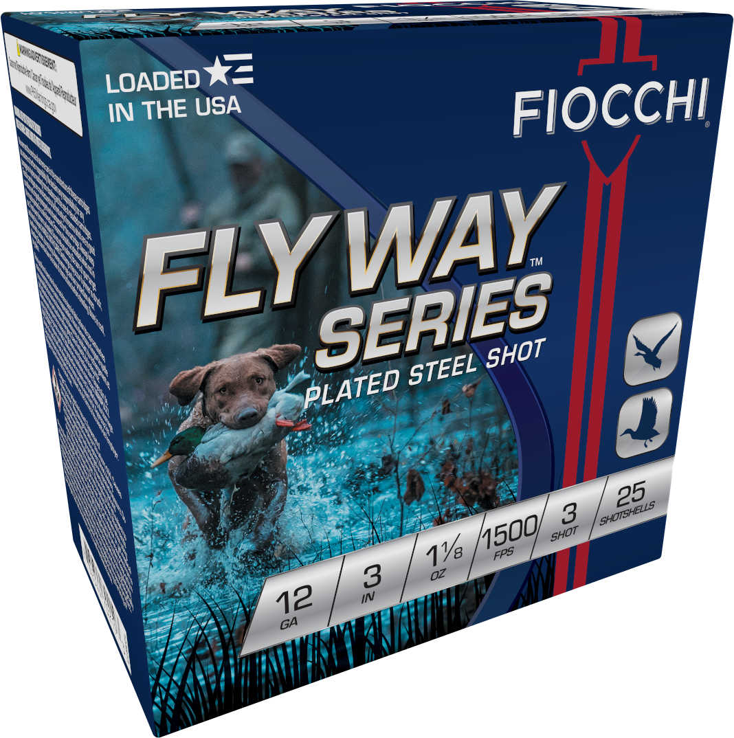 Fiocchi Flyway Shotgun Loads 12 ga. 3 in. 1 1/8 oz. 1500 FPS 3 Shot 25 rd.