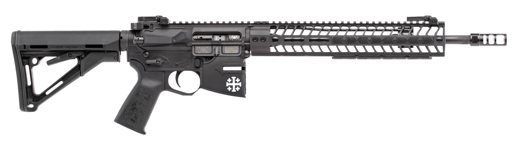 Spikes STR5620M2R Rare Breed Crusader  5.56x45mm NATO 14.50" No Magazine Black Hard Coat Anodized Adjustable Magpul CTR Stock