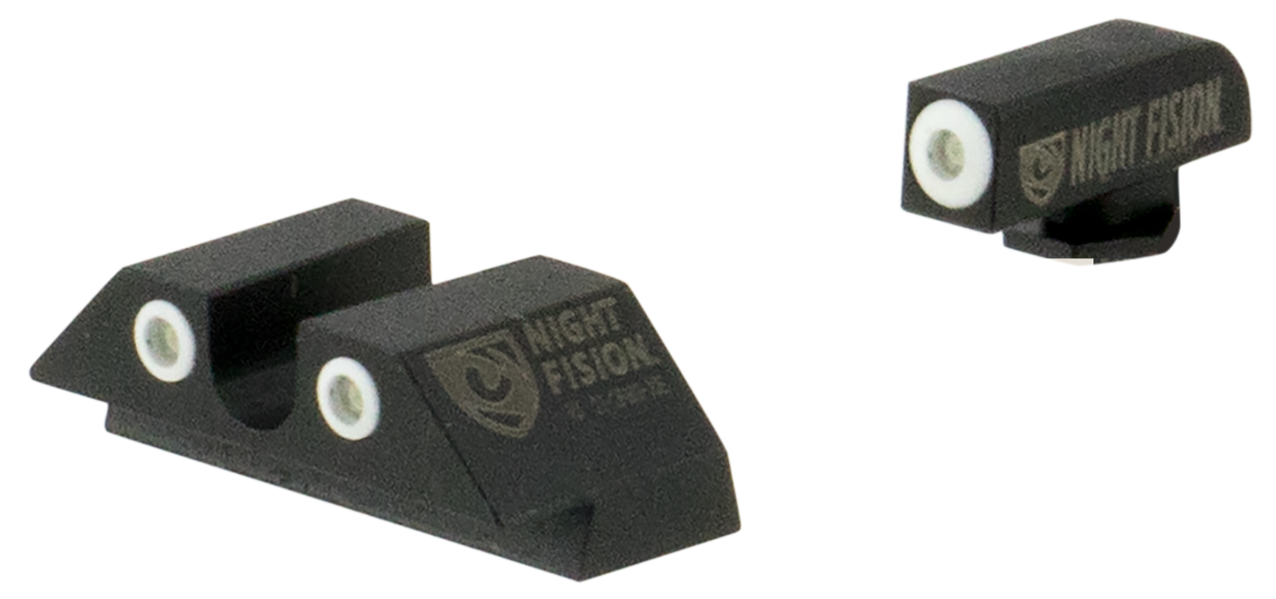 Night Fision GLK003007WGW Tritium Night Sights For Glock  Green Tritium White Outline Front Sight- Green Tritium White Outline Rear Sight Glock 42/43/43X