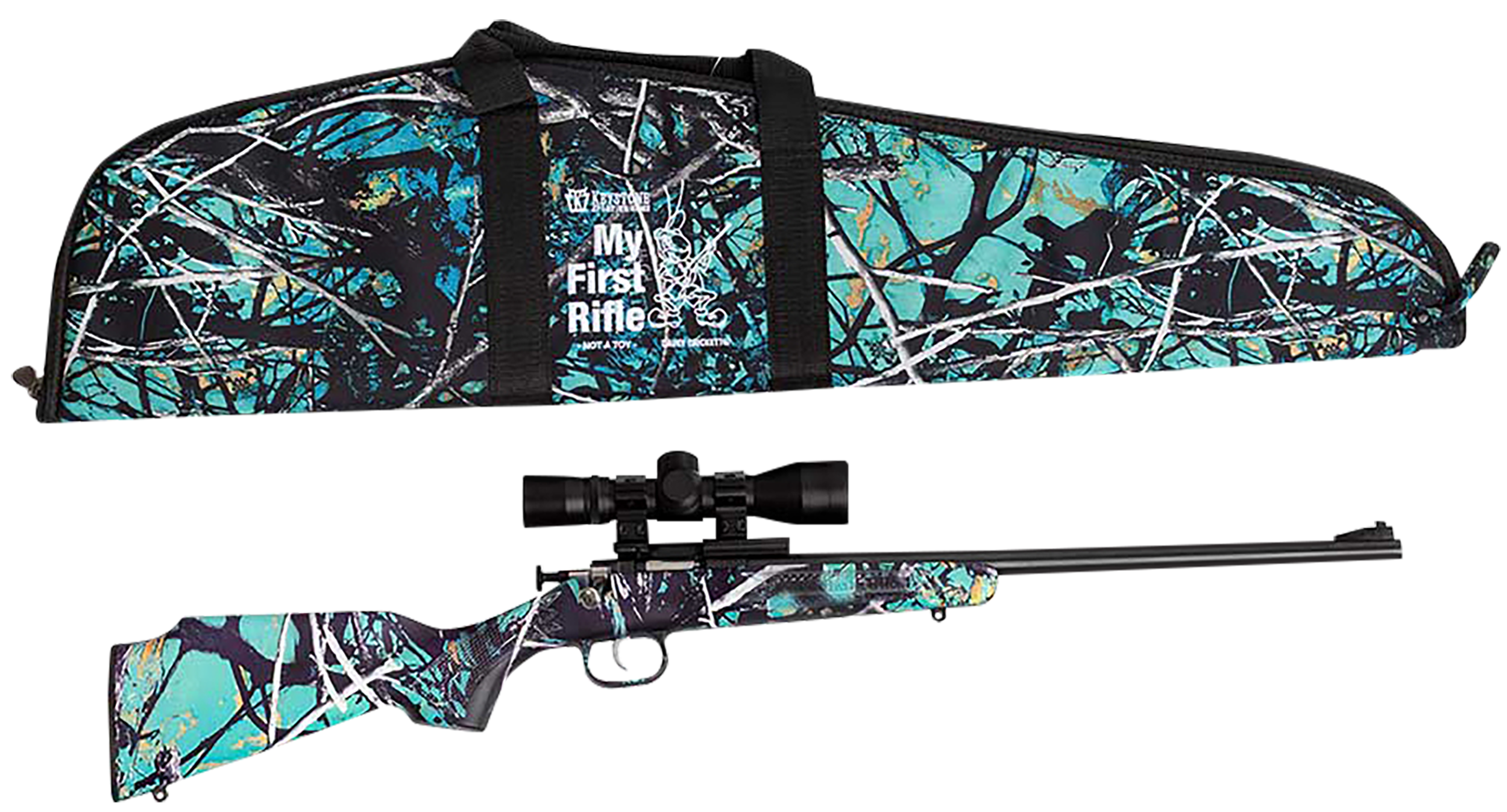 Keystone Crickett Package Rifle 22 LR 16 in. Serenity with Scope RH Keystone Crickett Package Rifle 22 LR 16 in. Serenity with Scope RH