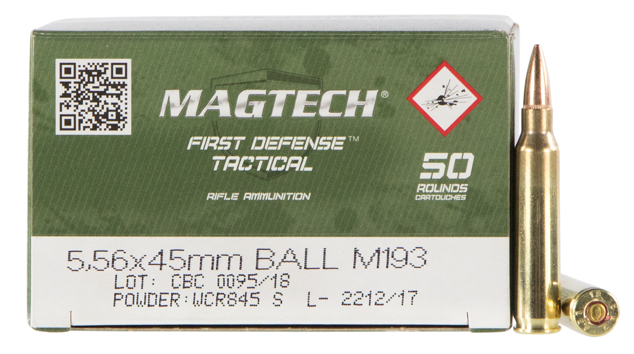 Magtech 556A Tactical/Training 5.56x45mmNATO 55gr Full Metal Jacket 50 Rounds Magtech 556A Tactical/Training 5.56x45mmNATO 55gr Full Metal Jacket 50 Rounds