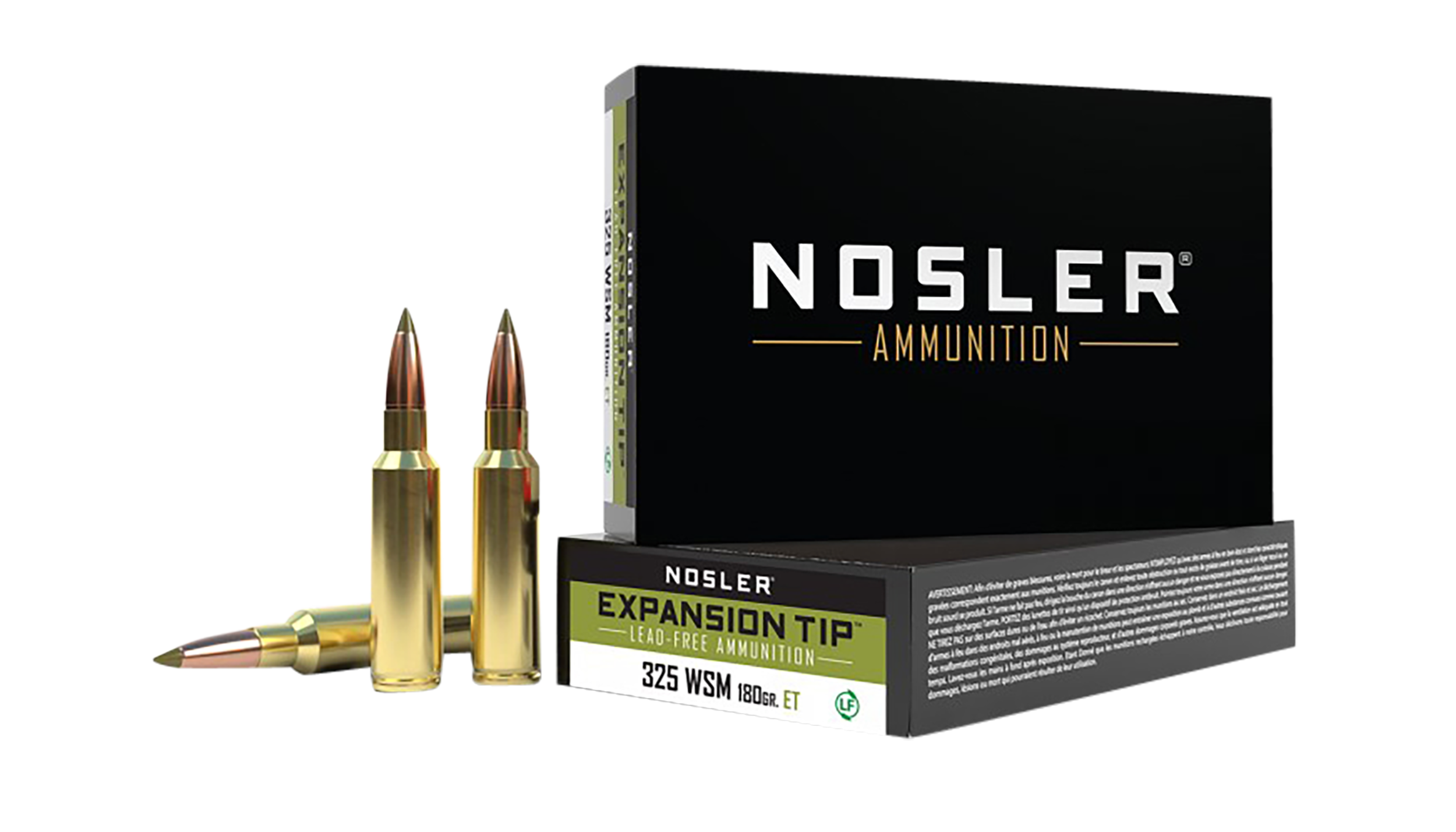 Nosler Expansion Tip Rifle Ammunition 325 WSM. 180 gr. ET SP 20 rd.
