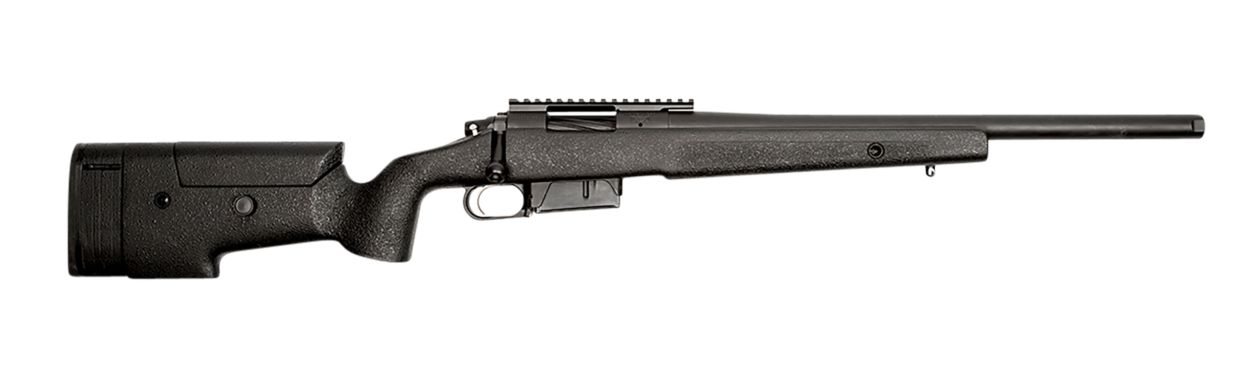 McMillan MCMTAC308WINBLK Tac  308 Win 5+1 20" Threaded Heavy Match Grade Barrel, Black, McMillan G31 Action, OEM Adj. Comb A-5 Stock, Adj. Trigger, Scope Base