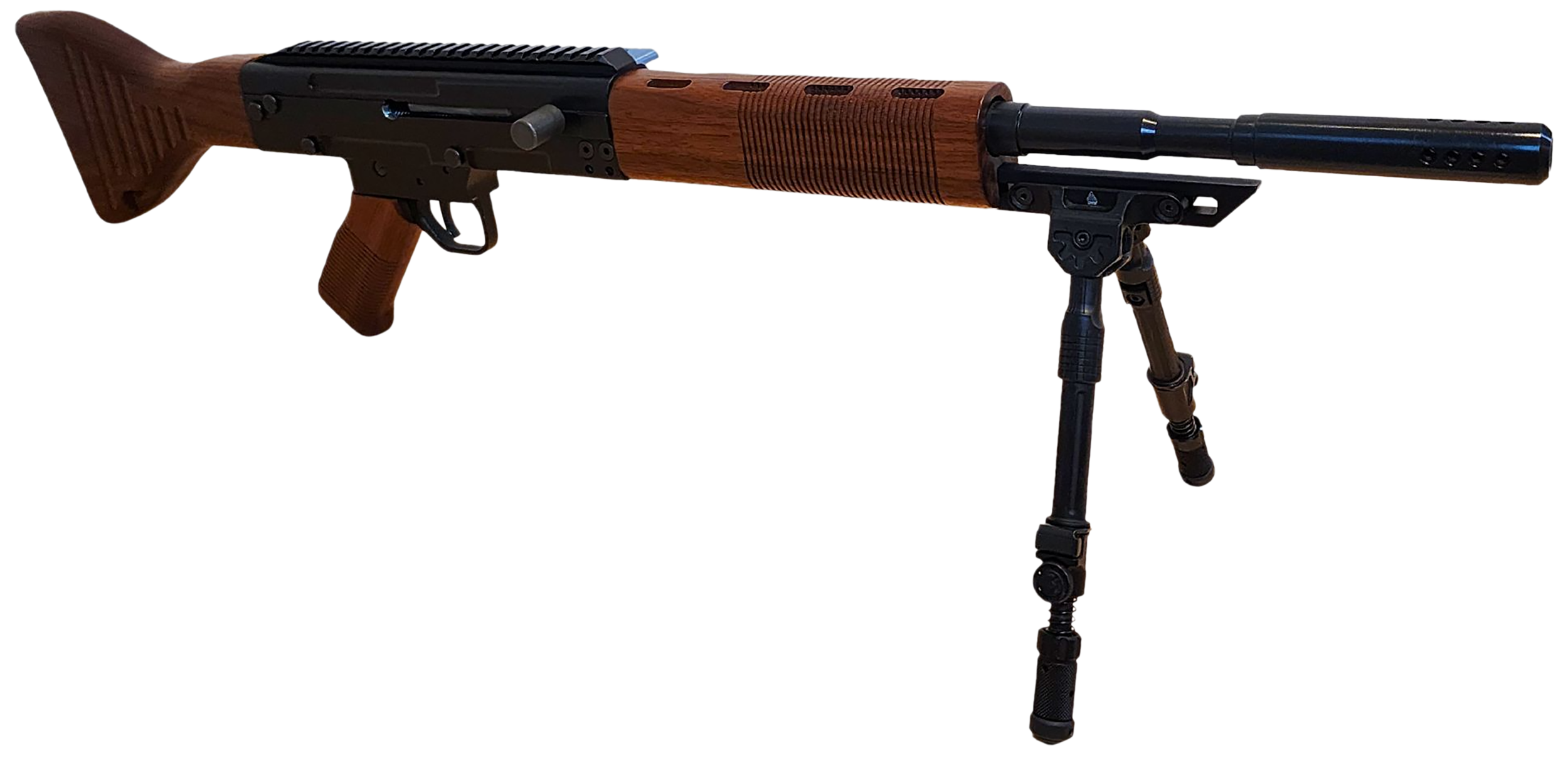 Rhineland Arms GDFG9GLK15WN FG-9  Carbine 9mm Luger 15+1 16" Black Threaded Barrel, Black Picatinny Rail Aluminum Receiver, Walnut Wood Stock