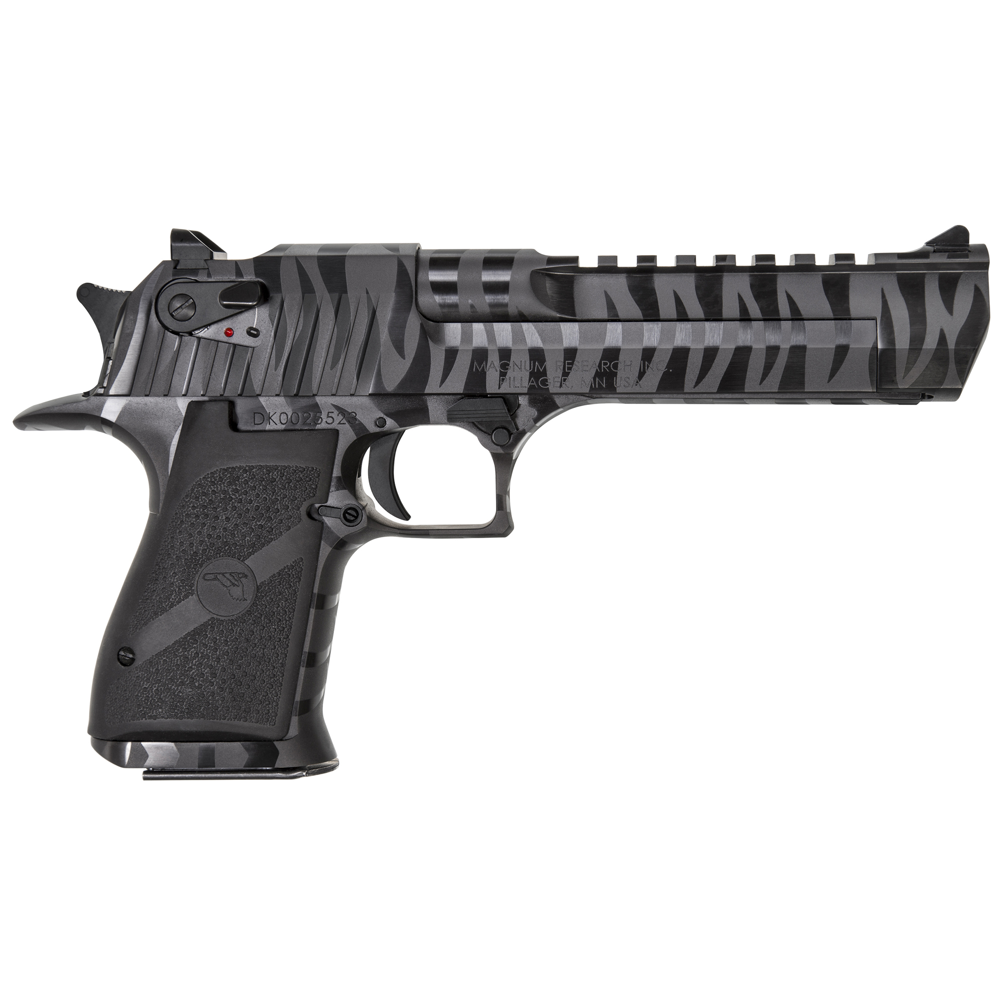 Magnum Research Desert Eagle Mark XIX Pistol 50 AE 6 in. Black with Tiger Stripe 7 rd. - DE50BTS - 761226088028