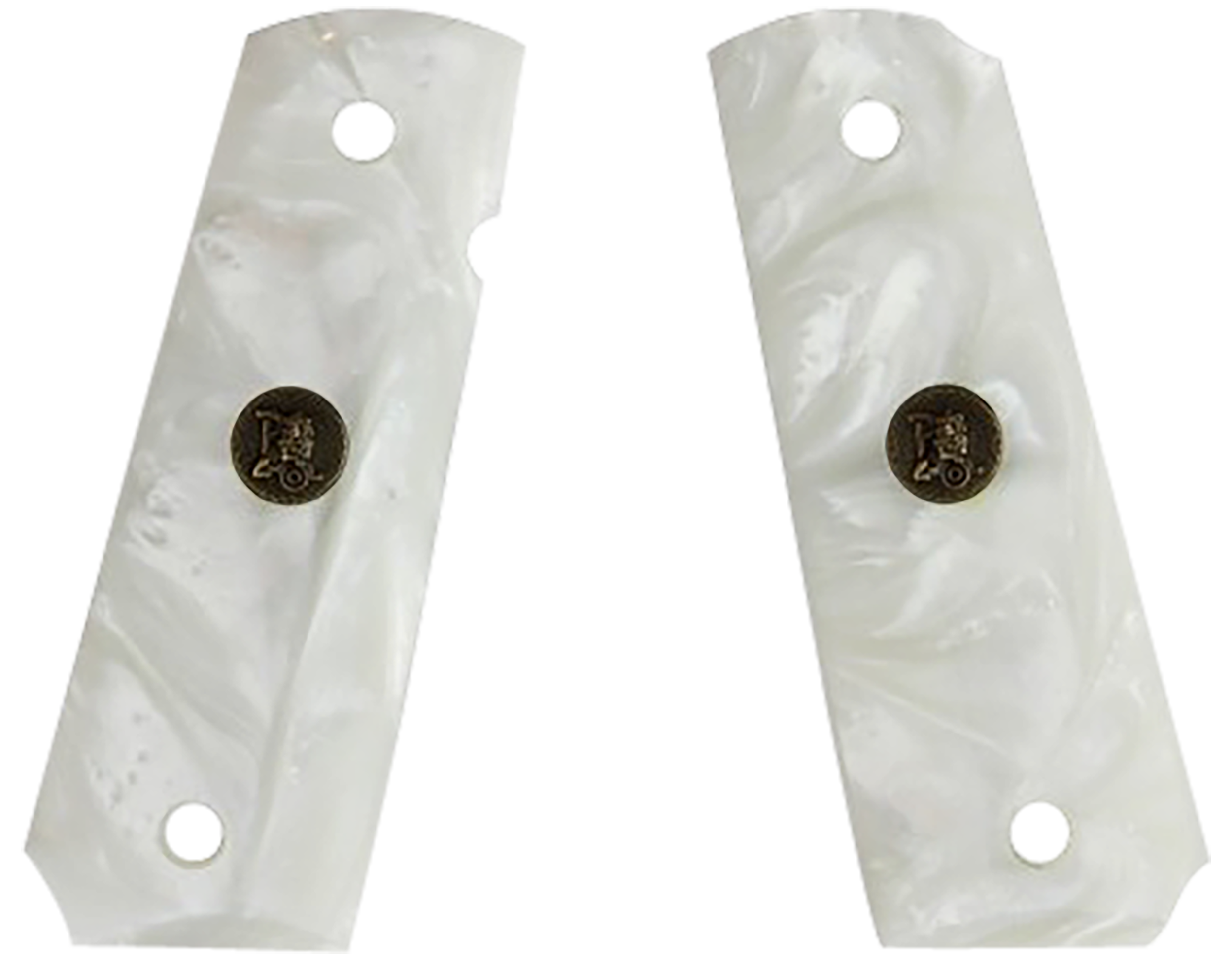 Pachmayr 62001 Custom Grip White Simulated Pearl Panels for 1911 with Ambidextrous Safety