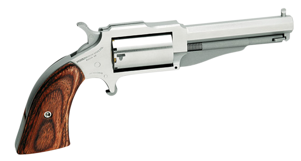North American Arms 18603 1860 The Earl 22 WMR 5rd 3" Barrel, Overall Stainless Steel Finish & Rosewood Boot Grip