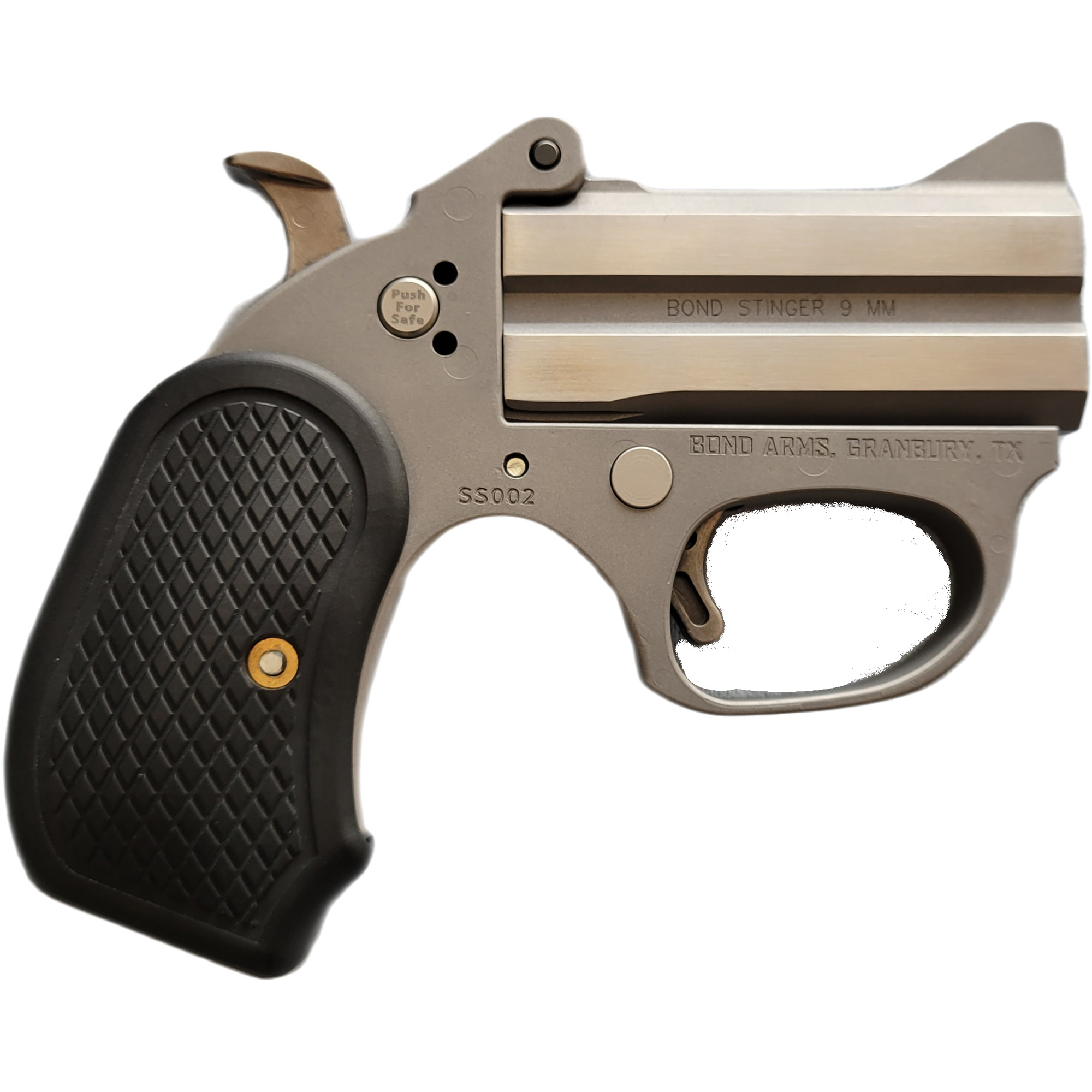 Bond Arms BAHB Honey B  9mm Luger 2rd Shot 3" Matte Stainless Steel Frame Black Extended B6 Resin Grips - BAHB - 855959003653