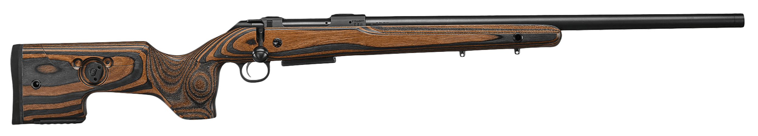 CZ-USA 07504 CZ 600 Range Full Size 6mm Creedmoor 5+1 24" Black Nitride Steel Threaded Barrel, Black Drilled & Tapped Receiver, Brown & Gray Laminate Fixed w/Adj Cheek Rest Stock, Right Hand