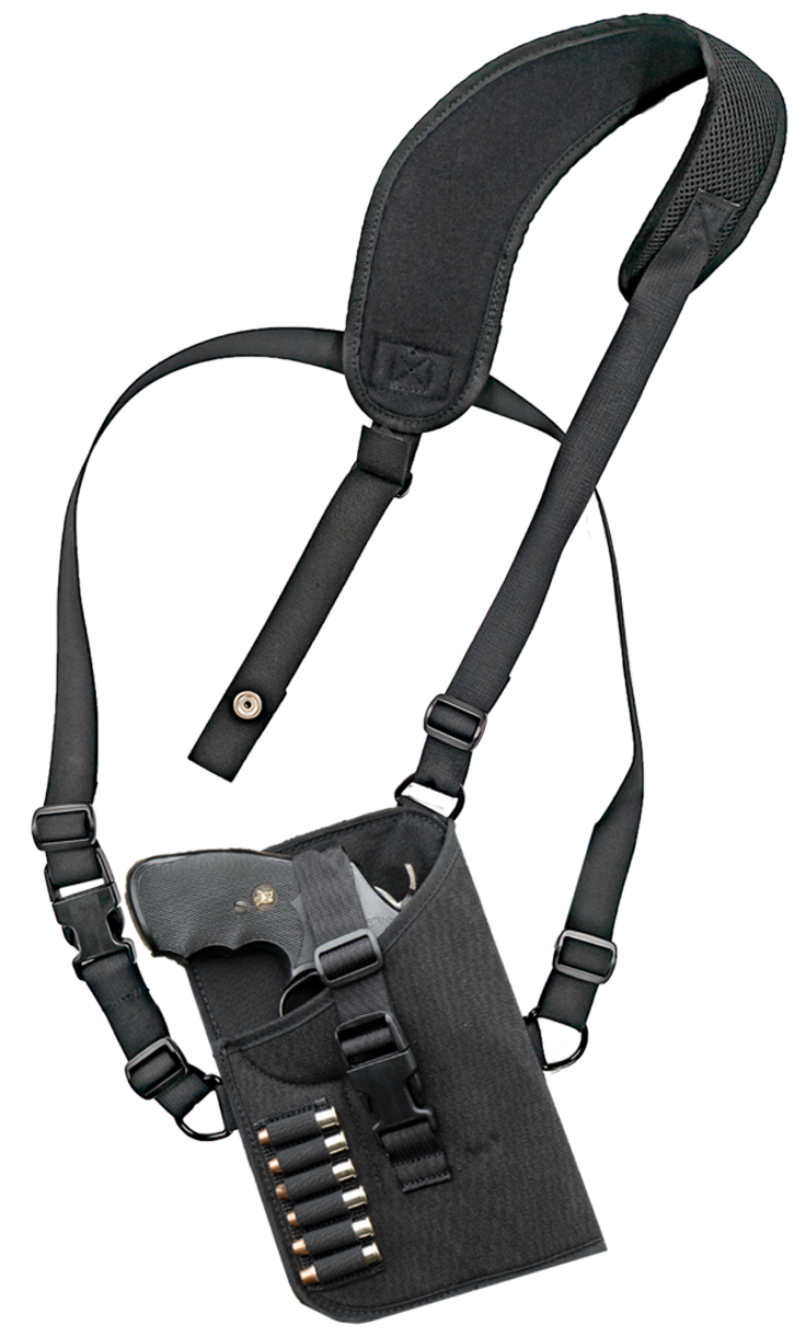 GrovTec US Inc GTHL15102R Trail Pack  Shoulder Black Nylon Harness Fits Med/Lg DA Revolver Fits 3-4" Barrel Right Hand