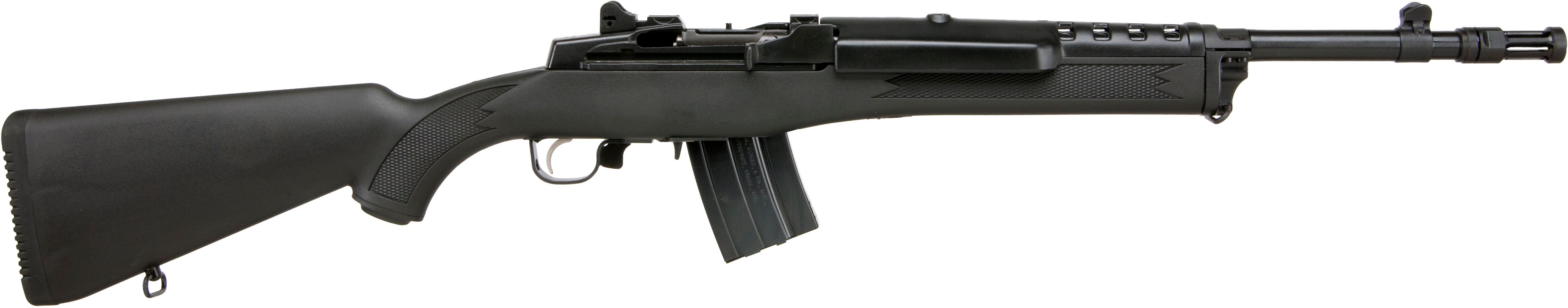 Ruger 5847 Mini-14 Tactical 223 Rem/5.56x45mm NATO 20+1 16.12"  Threaded Factory Installed Flash Suppressor Barrel, Blued Alloy Steel, Synthetic Stock, Optics Ready - 5847 - 736676058471
