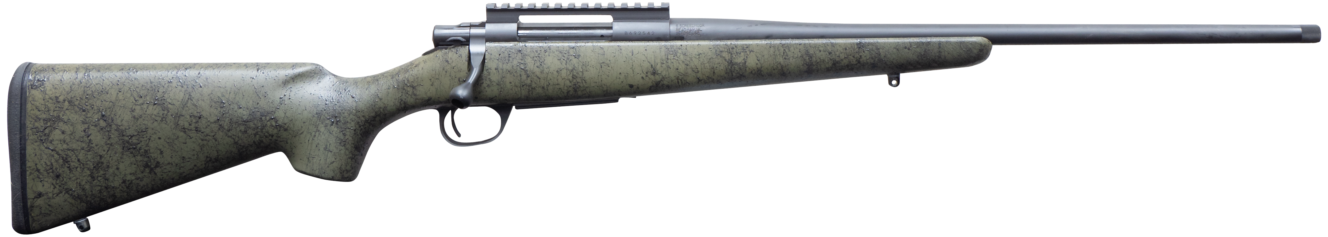 Howa HCSL65CRGRN M1500 Super Lite Full Size 6.5 Creedmoor 5+1 20" Blued Threaded Barrel, Blued Picatinny Rail Steel Receiver, Green w/Black Webbing Fixed Stocky's Synthetic Stock