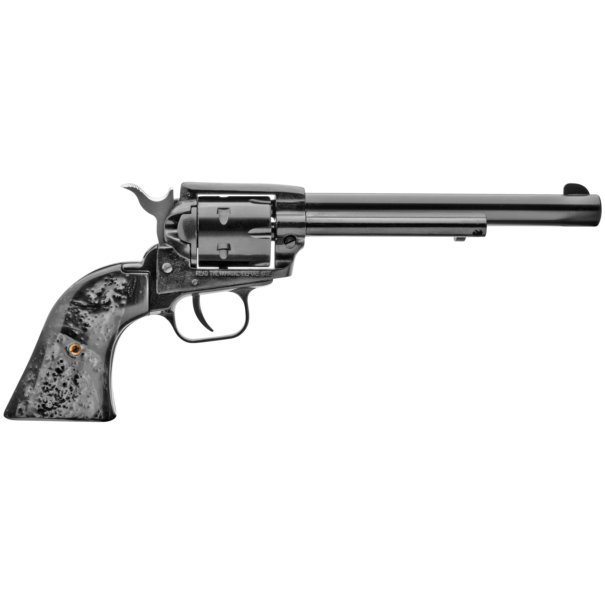 Heritage Rough Rider Revolver - Black | .22 LR | 6.5" Barrel | 6rd | Black Pearl Grips - RR22B6BLKPRL - 727962702901