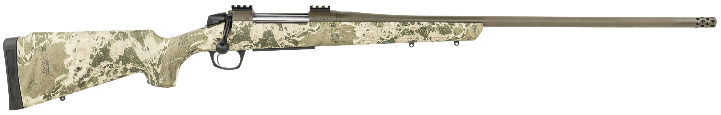 CVA CR6959 Cascade  Sports South Exclusive Full Size 6.5 PRC 3+1 24" Patriot Brown Cerakote Steel Threaded Barrel & Drilled & Tapped Steel Receiver, Realtree Hillside Fixed w/SoftTouch Synthetic Stock