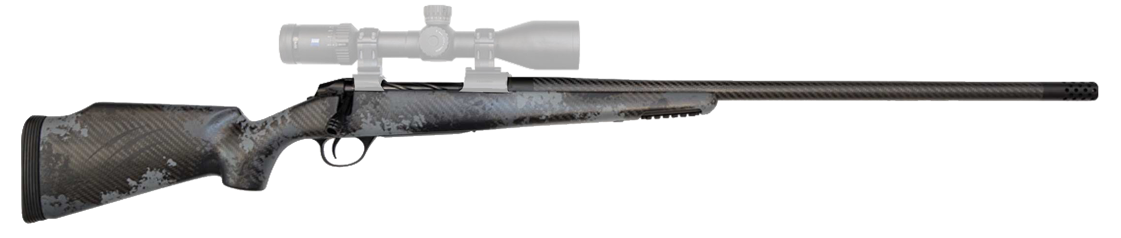 Fierce Firearms FCRG7MMRM24TP Carbon Rage  Full Size 7mm Rem Mag 3+1 24" Black C3 Carbon Fiber Barrel, Tungsten Gray Cerakote Titanium Receiver, Phantom Camo Fixed Fierce Tech C3 Stock,