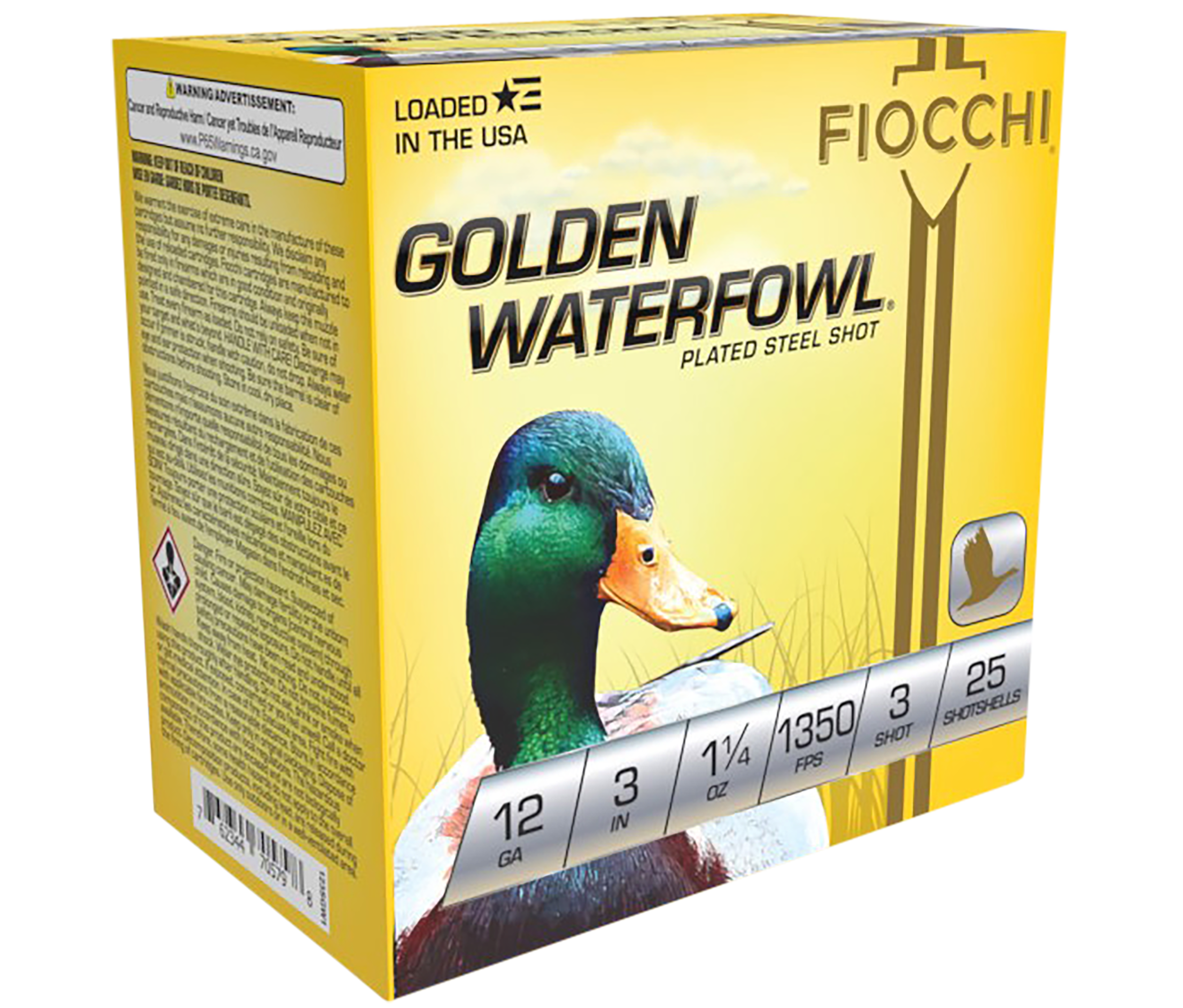 Fiocchi 123SGW3 Golden Waterfowl 12Gauge 3" 1 1/4oz 3Shot 25 Rounds Fiocchi 123SGW3 Golden Waterfowl 12Gauge 3" 1 1/4oz 3Shot 25 Rounds
