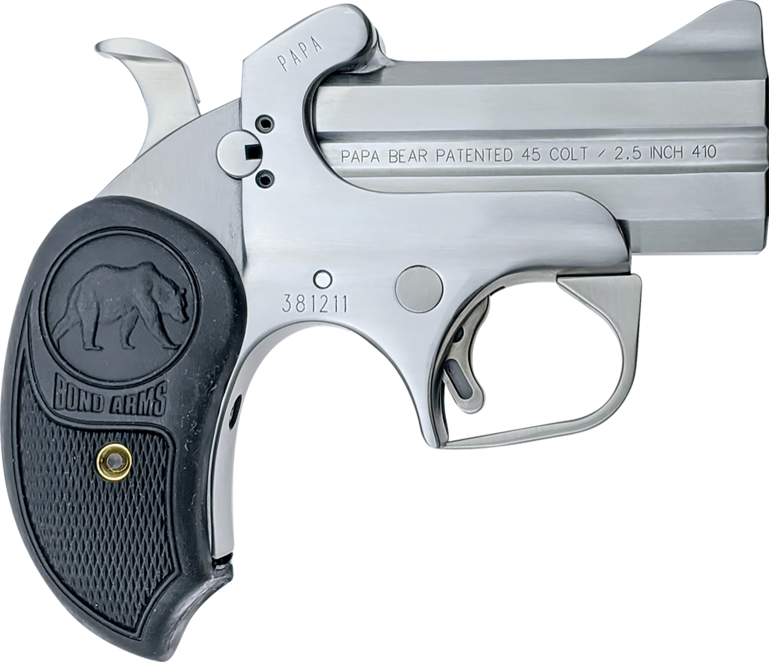 BOND ARMS Papa Bear 45 Colt, 3in. Barrel, 2rd - Stainless (BAPB)