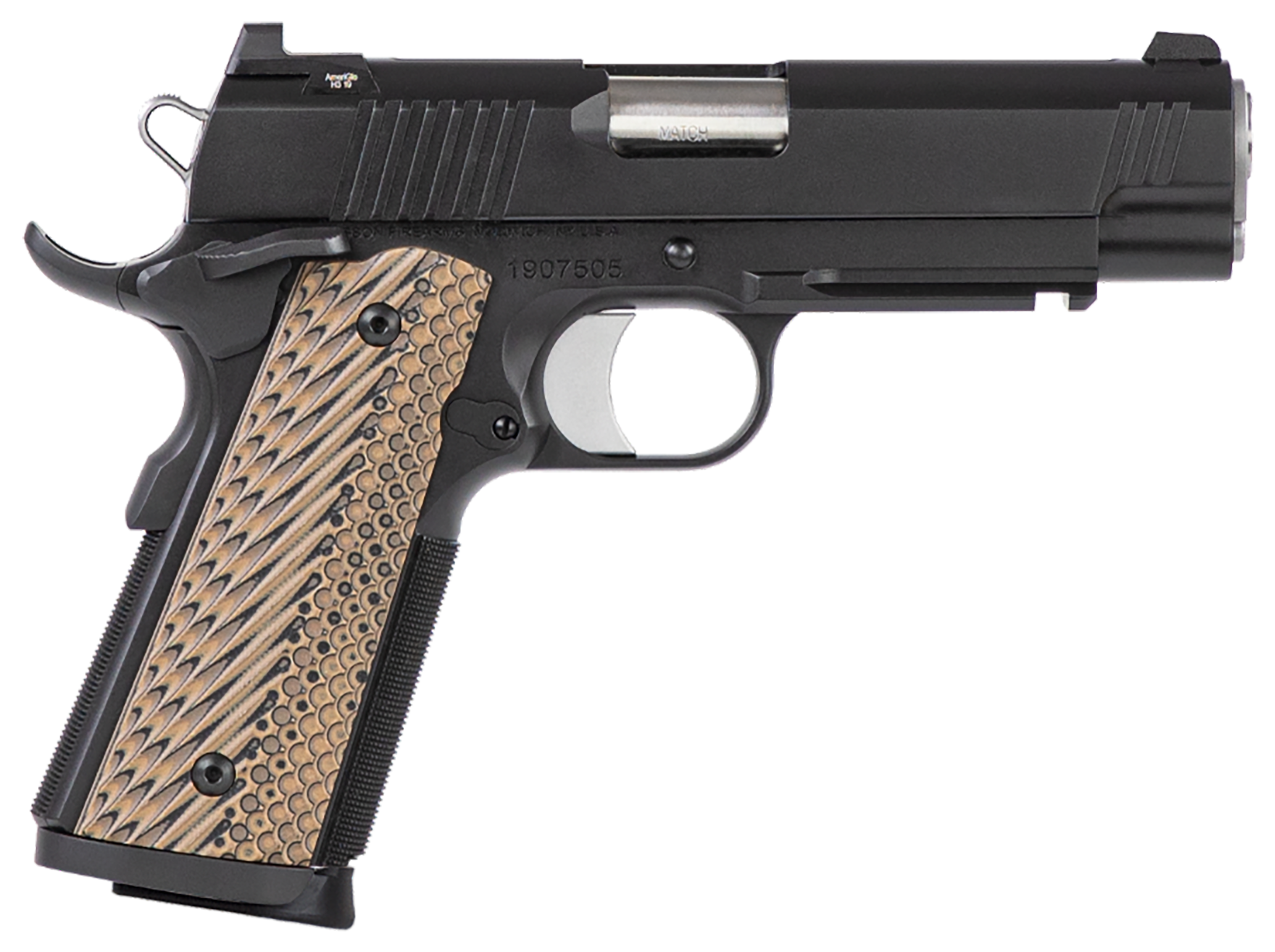 CZ Dan Wesson Specialist Commander 45 ACP 4.25in 8+1 Stainless Slide Frame Brown G10
