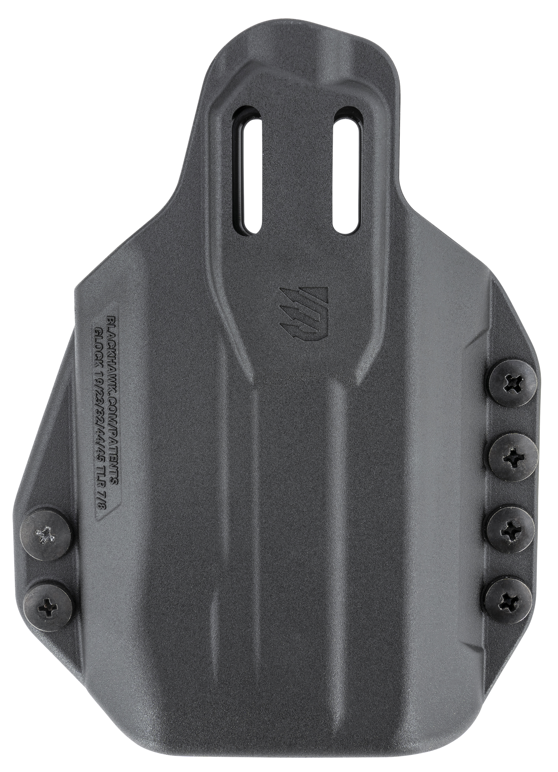 Blackhawk 416302BK Stache  IWB Size 02 Black Polymer Belt Clip Compatible w/Glock 19/23/32/45  Belt 1.50" Wide Ambidextrous