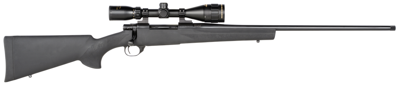 Howa HGP2300B M1500 Gamepro Gen2 300 Win Mag 3+1 24" Threaded Barrel, Blued Metal Finish, Black Fixed Hogue Pillar-Bedded Overmolded Stock, Includes GamePro 4-12x40mm Scope