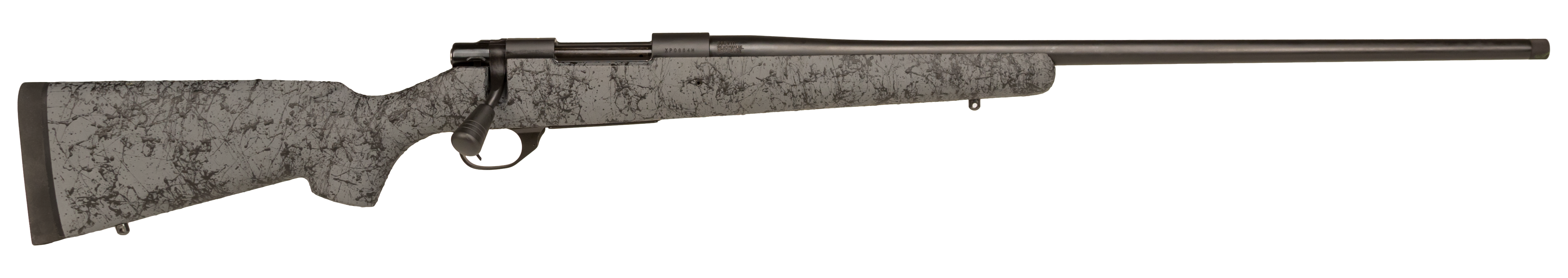 Howa HHS45531 M1500 HS Precision 6.5 PRC 3+1 24" Threaded Barrel, Black Steel Receiver, Gray w/Black Webbing HS Precision Synthetic Stock