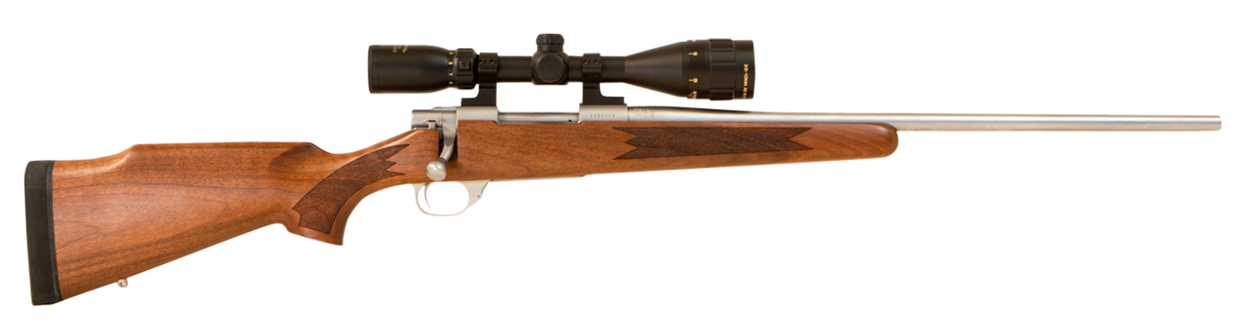 Howa HWH308TS M1500 Standard Hunter 308 Win 5+1 22" Stainless Steel Threaded Barrel, Stainless Steel Receiver, Fixed Walnut Stock, *Scope Not Included*