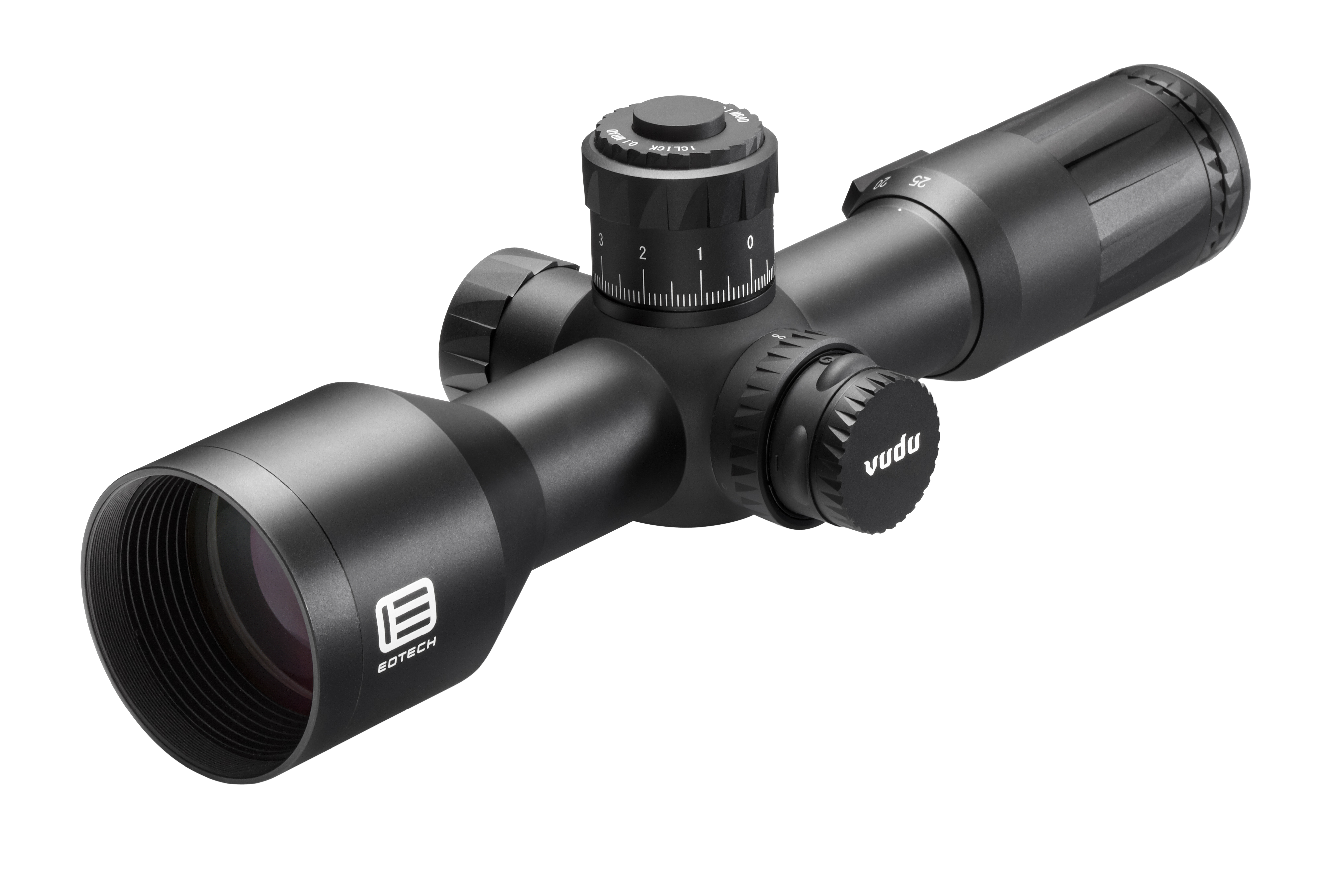 Eotech VDU525FFH59 Vudu FFP Black Anodized 5-25x 50mm 34mm Tube Illuminated Horus H59 MRAD Reticle Features Throw Lever