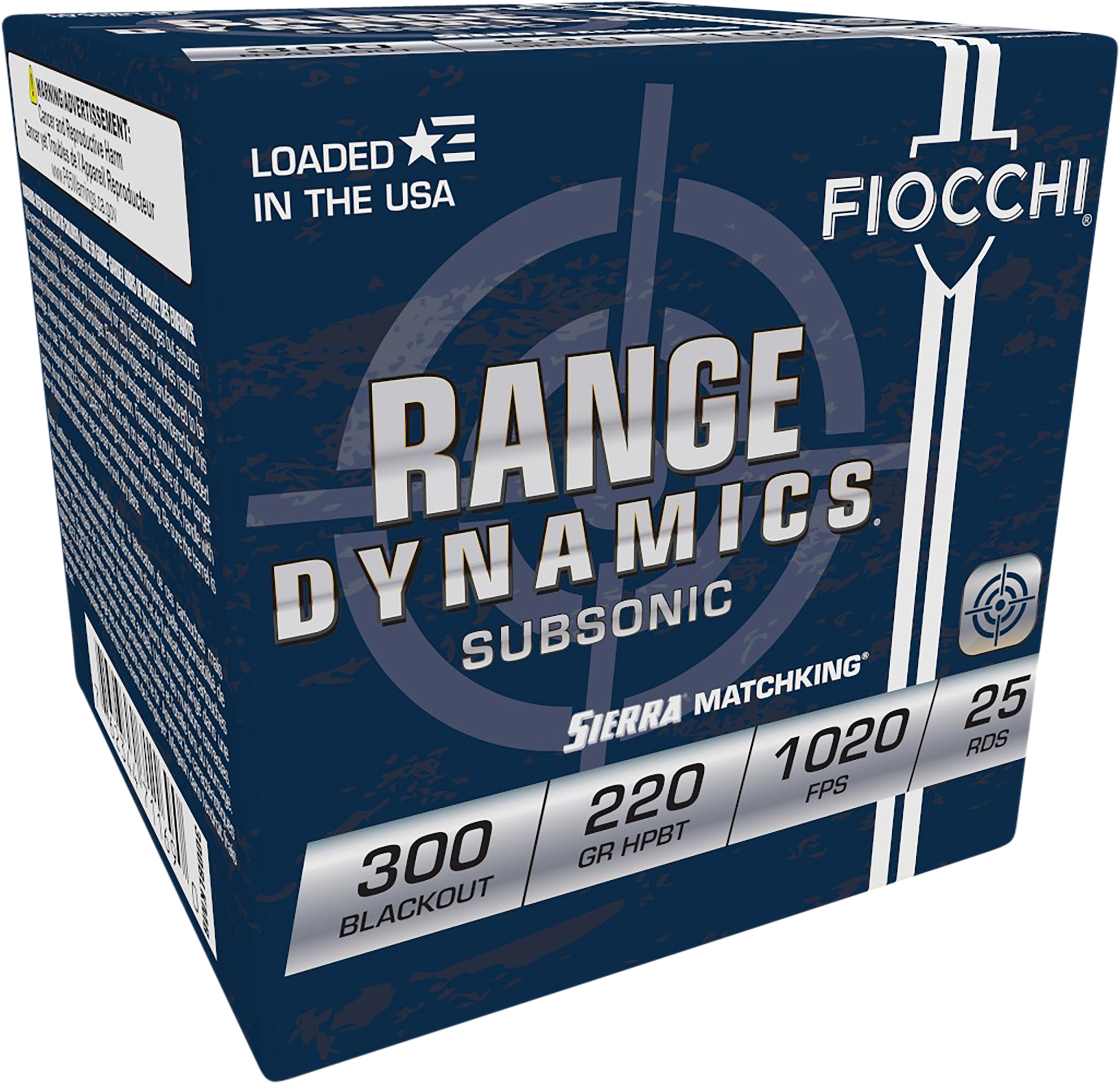 Fiocchi Matchking Centerfire Rifle Ammo 300 Blackout 220 gr. HPBT 25 rd.