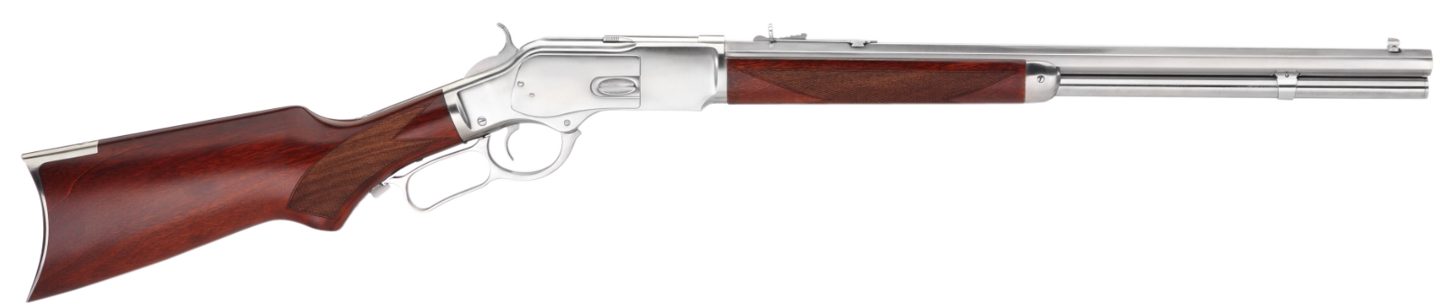 Taylors & Company 550232 1873  45 Colt (LC) Caliber with 10+1 Capacity, 20" Barrel, Silver Metal Finish & Walnut Fixed Pistol Grip Stock (Full Size)