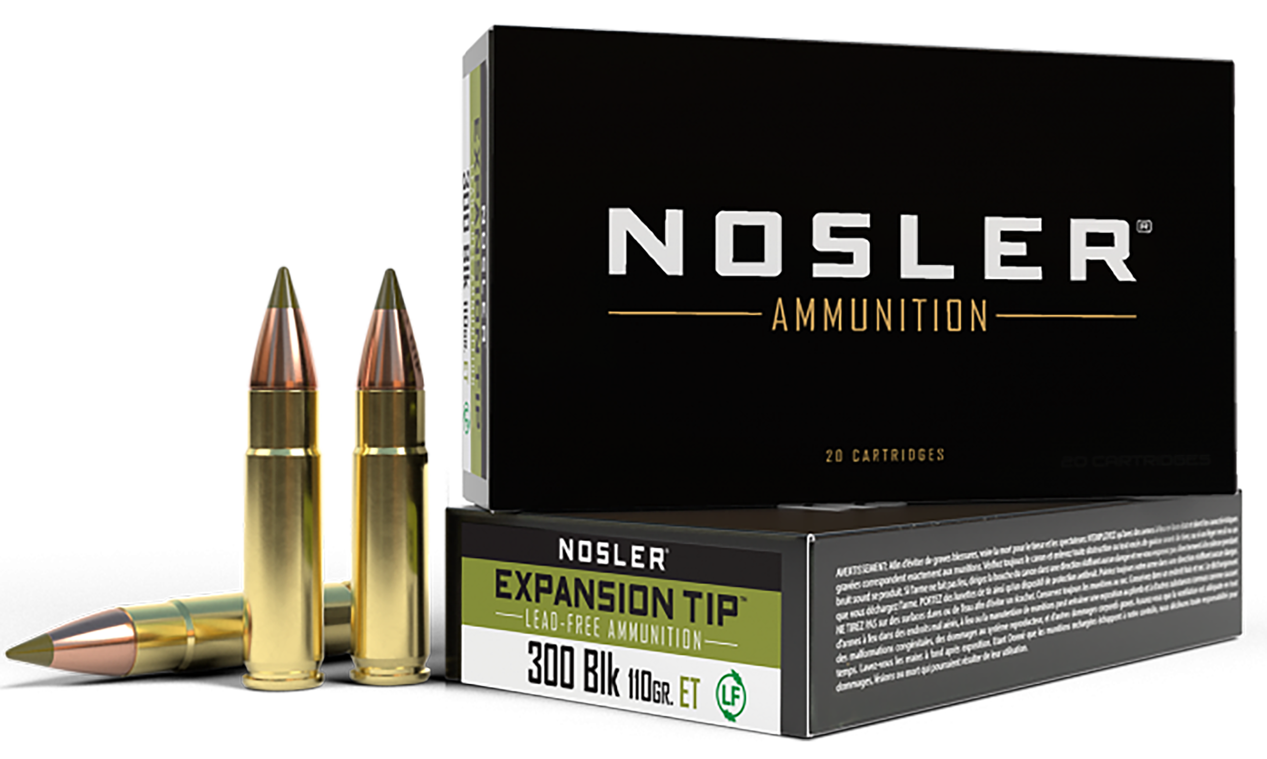 Nosler 40660 E-Tip  300Blackout 110gr E Tip Lead Free 20 Rounds