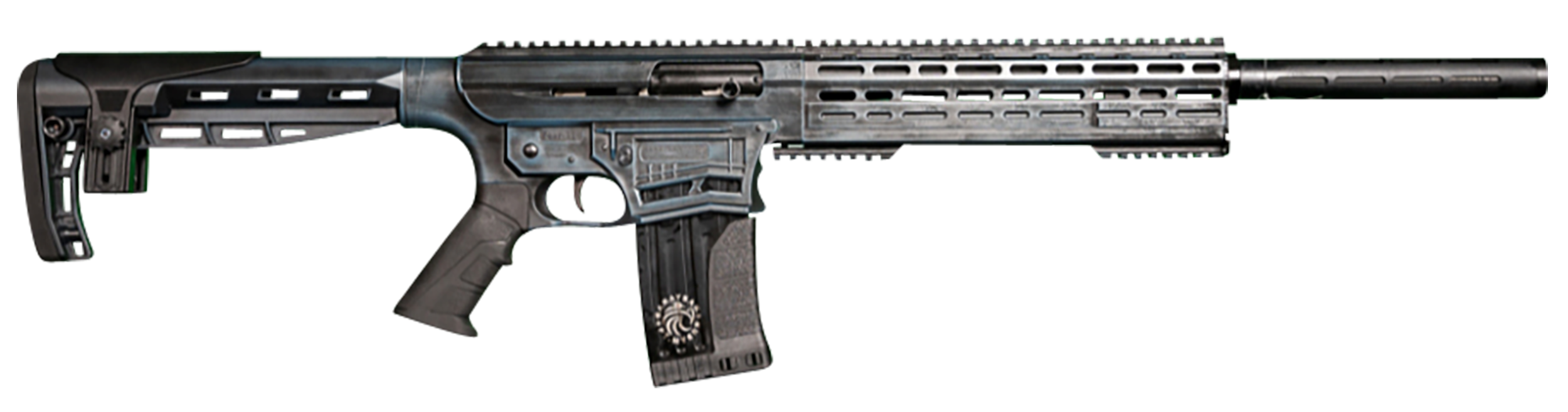 Hyperion Munitions FEAR116BLUE FEAR-116  12 Gauge 5+1 (2) 20", Blue Polymer Rec & M-Lok Handguard, Synthetic Stock/Grips, Flip-Up Iron Sights