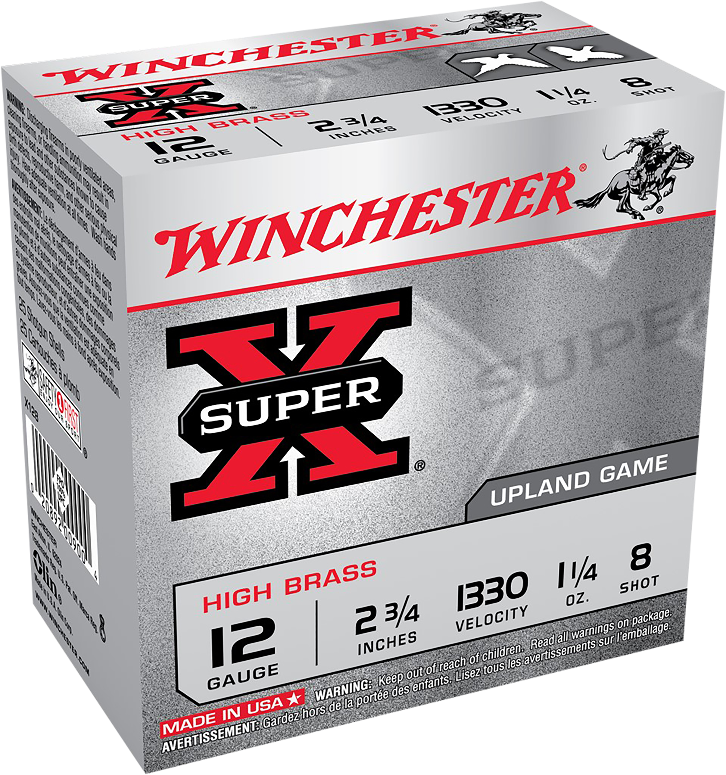 Winchester Super-X High Brass Load 12 ga. 2.75 in. 1 1/4 oz. 8 Shot 25 rd.