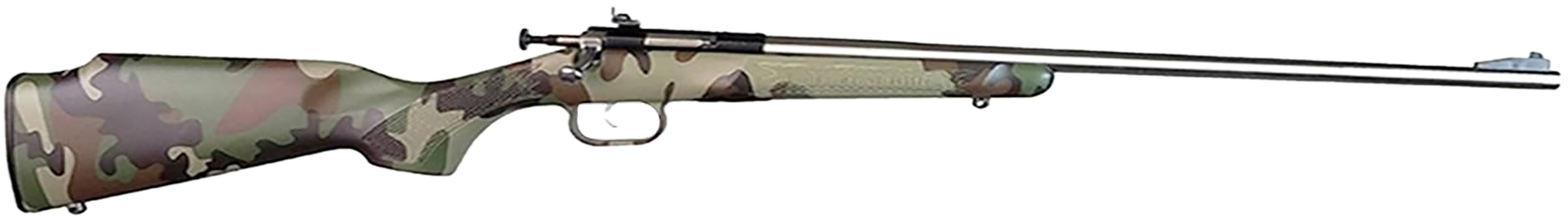 Crickett KSA2171 My First Rifle Gen2 22 S/L/LR Single Shot 16.10" Stainless Steel Barrel & Receiver, M81 Woodland Camo Synthetic Fixed Stock, EZ Loader