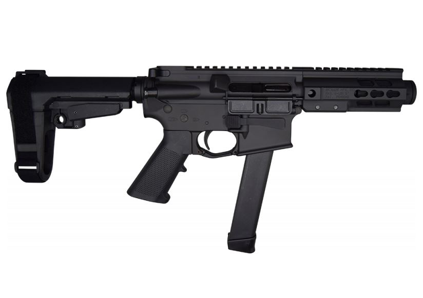 Brigade MFG BM-9 Forged Aluminum AR Pistol - Black | 9mm | 5.5" Barrel | 5" U-LOC Rail | Faux Can | SBA3 Arm Brace