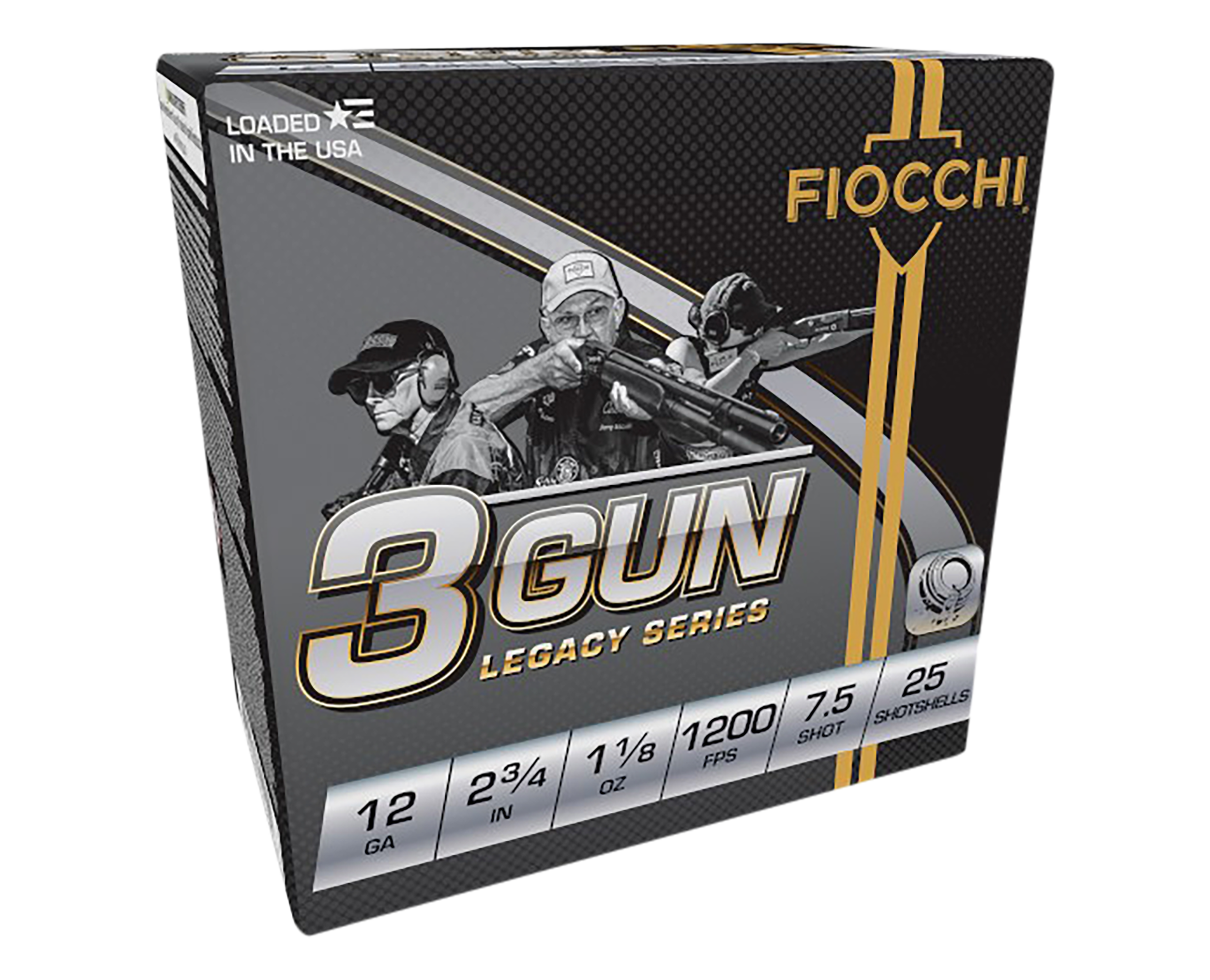 Fiocchi 12DH3G75 3-Gun Match Legacy Series 12Gauge 2.75" 1 1/8oz 7.5Shot 25 Rounds