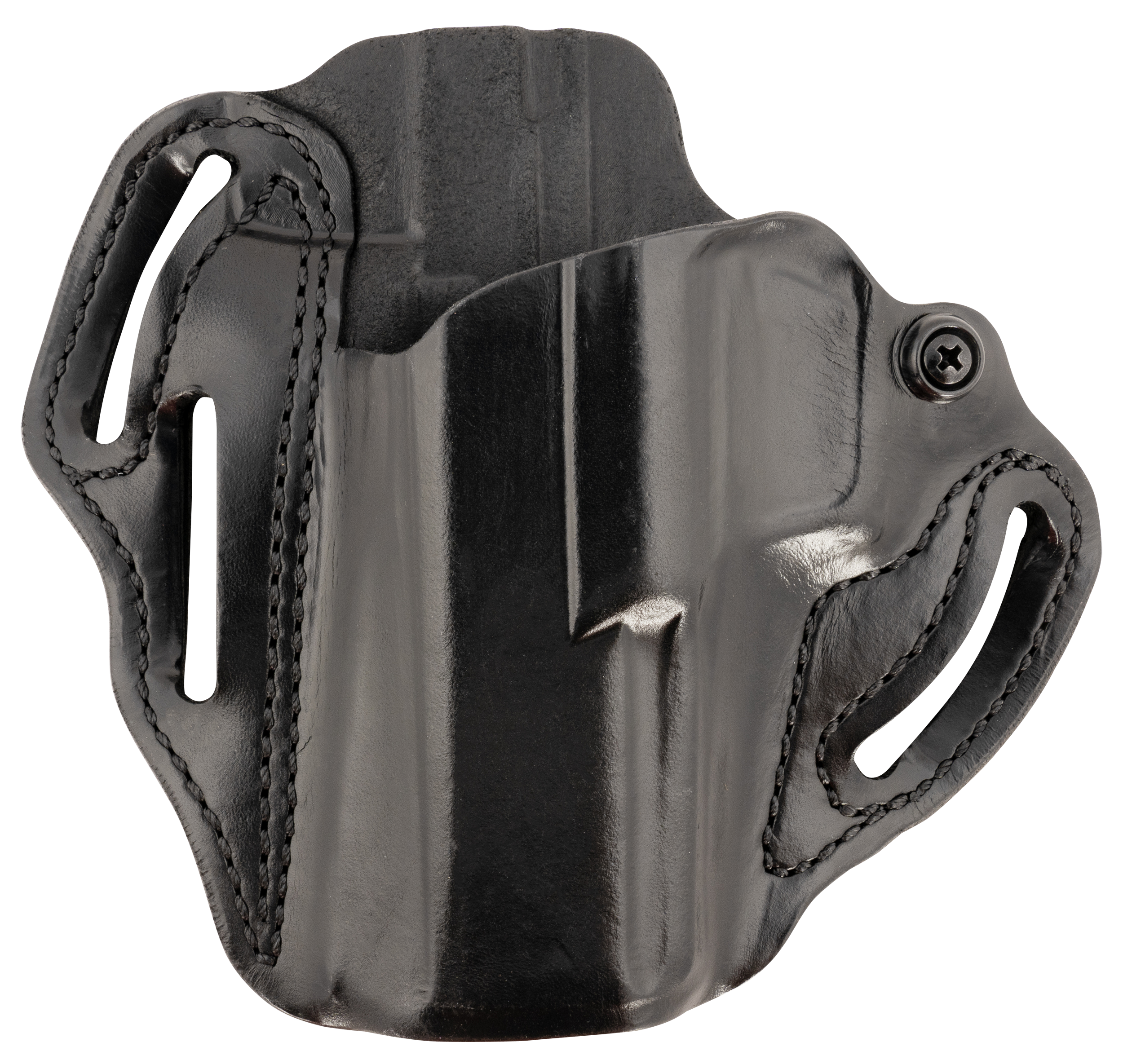 DeSantis Gunhide 002BB0XZ0 Speed Scabbard  OWB Black Leather Belt Slide Fits 4.50" Barrel