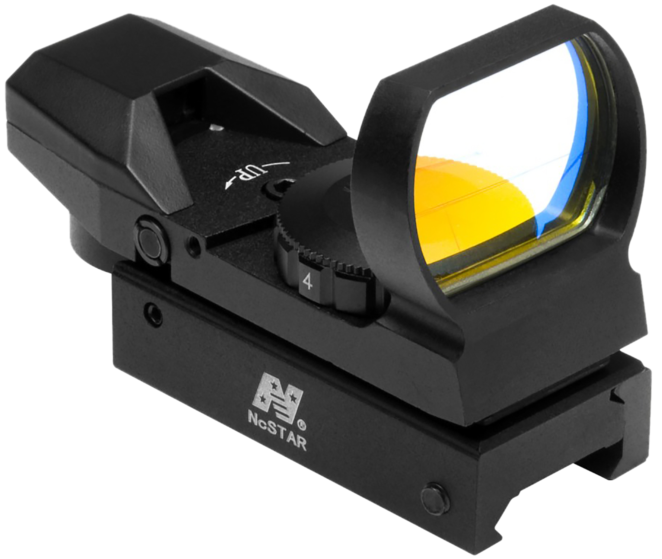 NcStar D4B Red Four Reticle Reflex Optic 1x 24mm 3 MOA Picatinny Weaver Mount