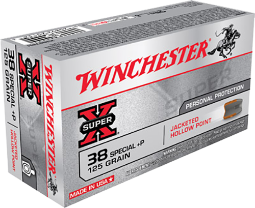 Winchester Ammo X38S7PH Super X 38Special+P 125gr Jacketed Hollow Point 50 Rounds Winchester Ammo X38S7PH Super X 38Special+P 125gr Jacketed Hollow Point 50 Rounds