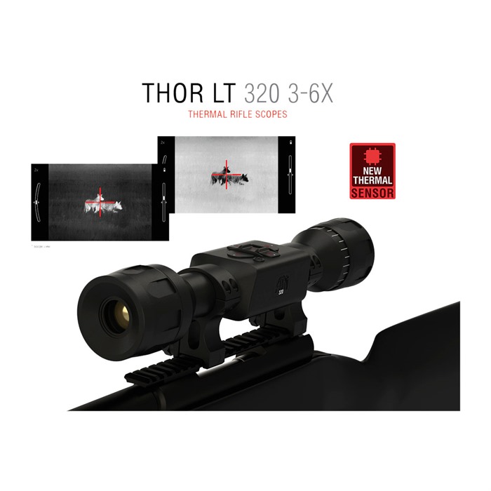 Atn Thor Lt 320 3-6x Thermal Rifle Scope 30mm Mount USB-C 10+Hr