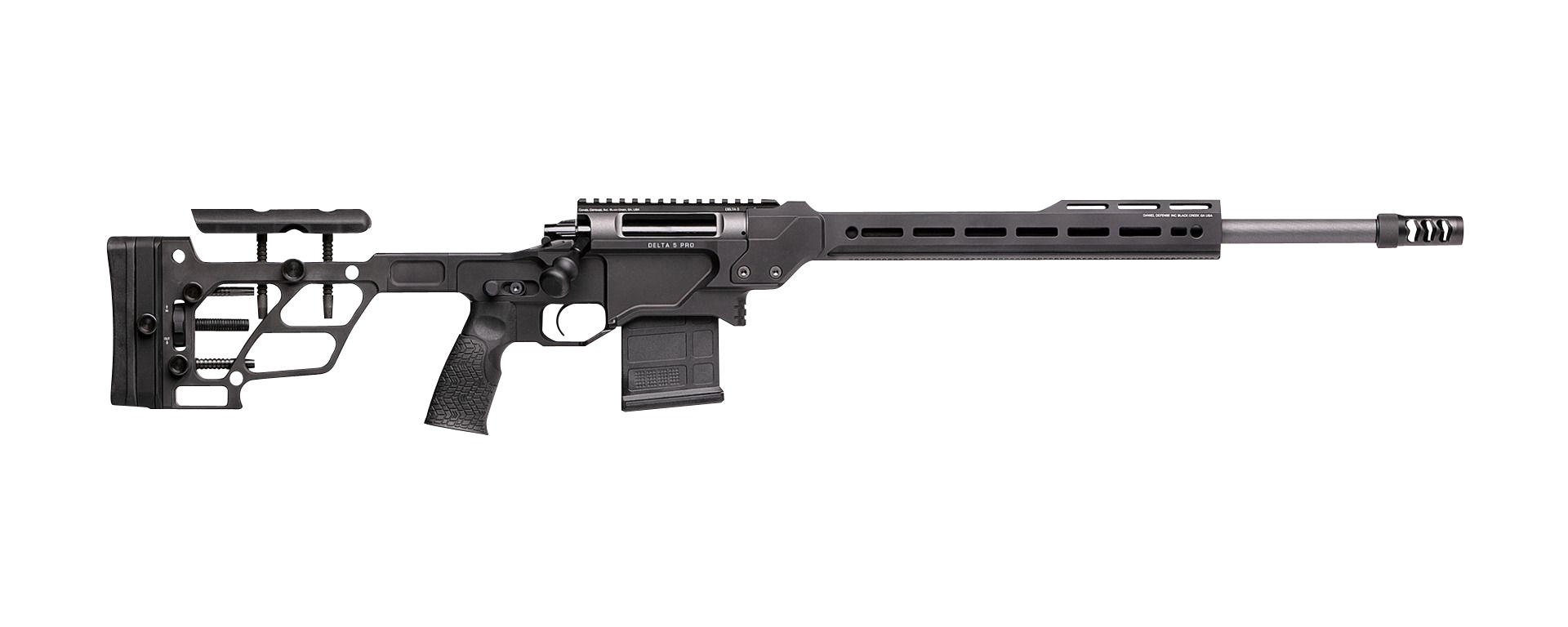 Daniel Defense 4215911229 Delta 5 Pro  308 Win 20" 10+1 Black Cerakote Black Adjustable w/Adjustable Cheek Piece & LOP Stock Black Polymer Grip Right Hand