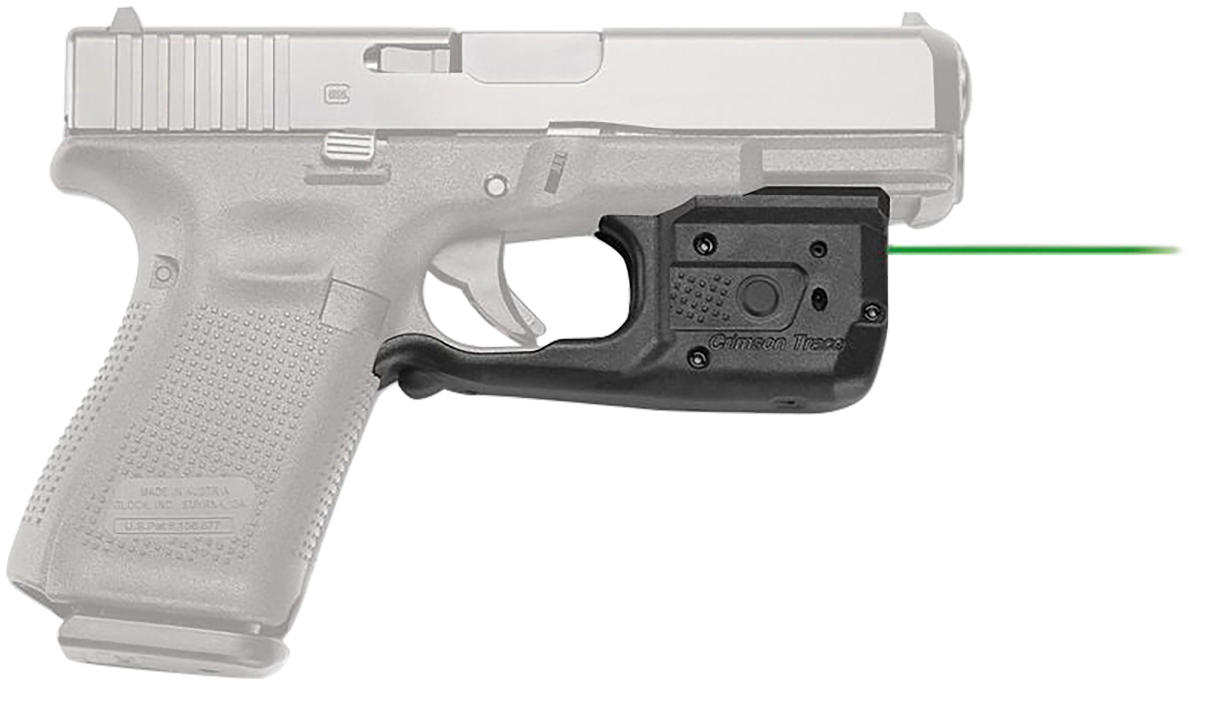 Crimson Trace 0169501 LL-807G Green Laserguard Pro  Black Glock Full Size & Compact