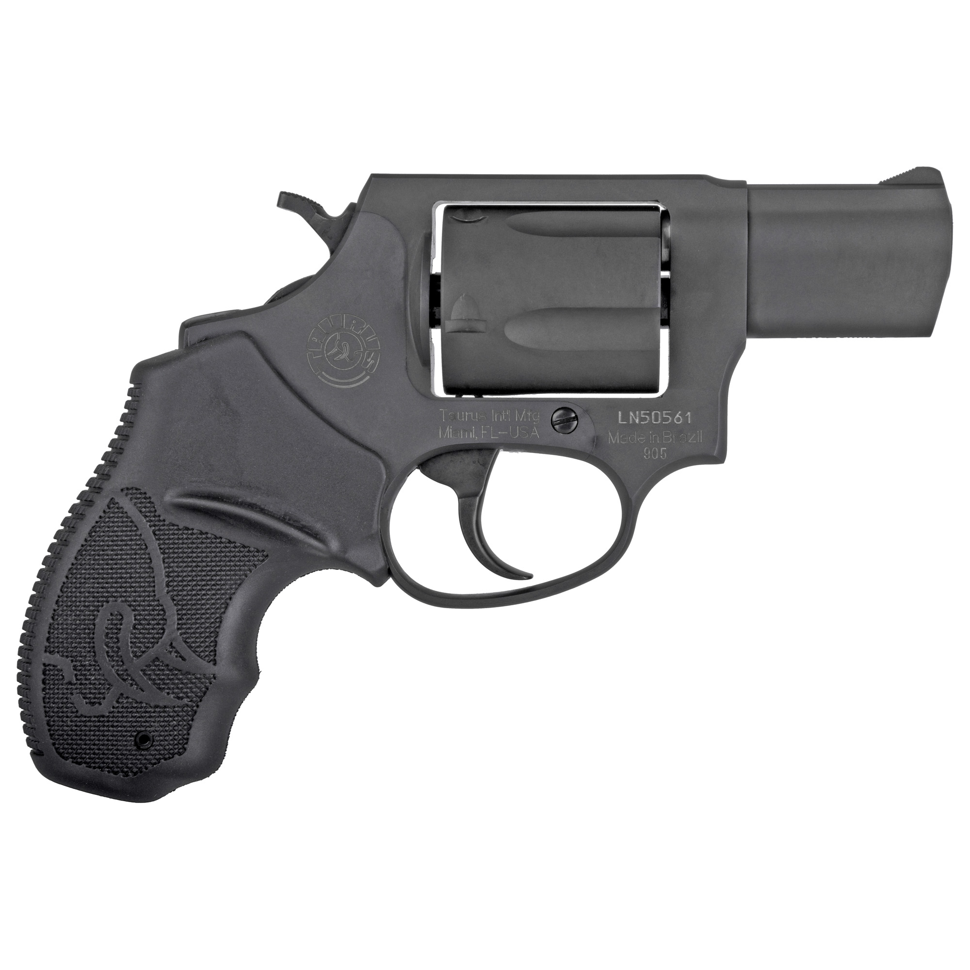 Taurus 905 Revolver - Black | 9mm | 2" Barrel | 5rd | Rubber Grip - 2-905021 - 725327341796
