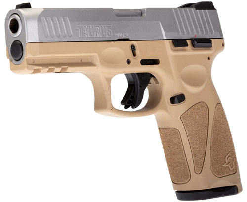 Taurus G3 Full Size Pistol - Tan / Stainless | 9mm | 4" Barrel | 15rd - 1-G3B949T-15 - 725327626022