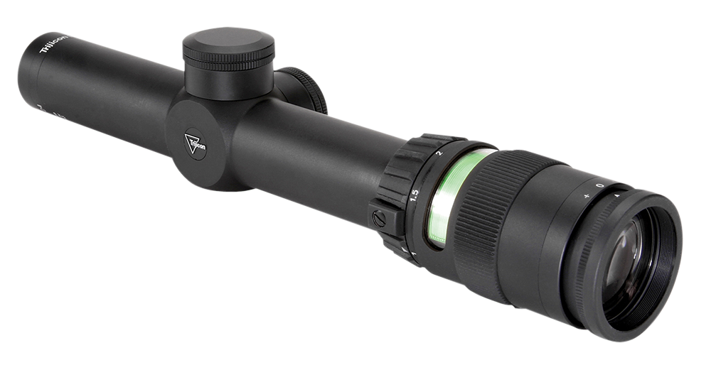 Trijicon 200054 AccuPoint  Black Hardcoat Anodized 1-4x 24mm 30mm Tube German #4 Crosshair w/ Green Dot Reticle