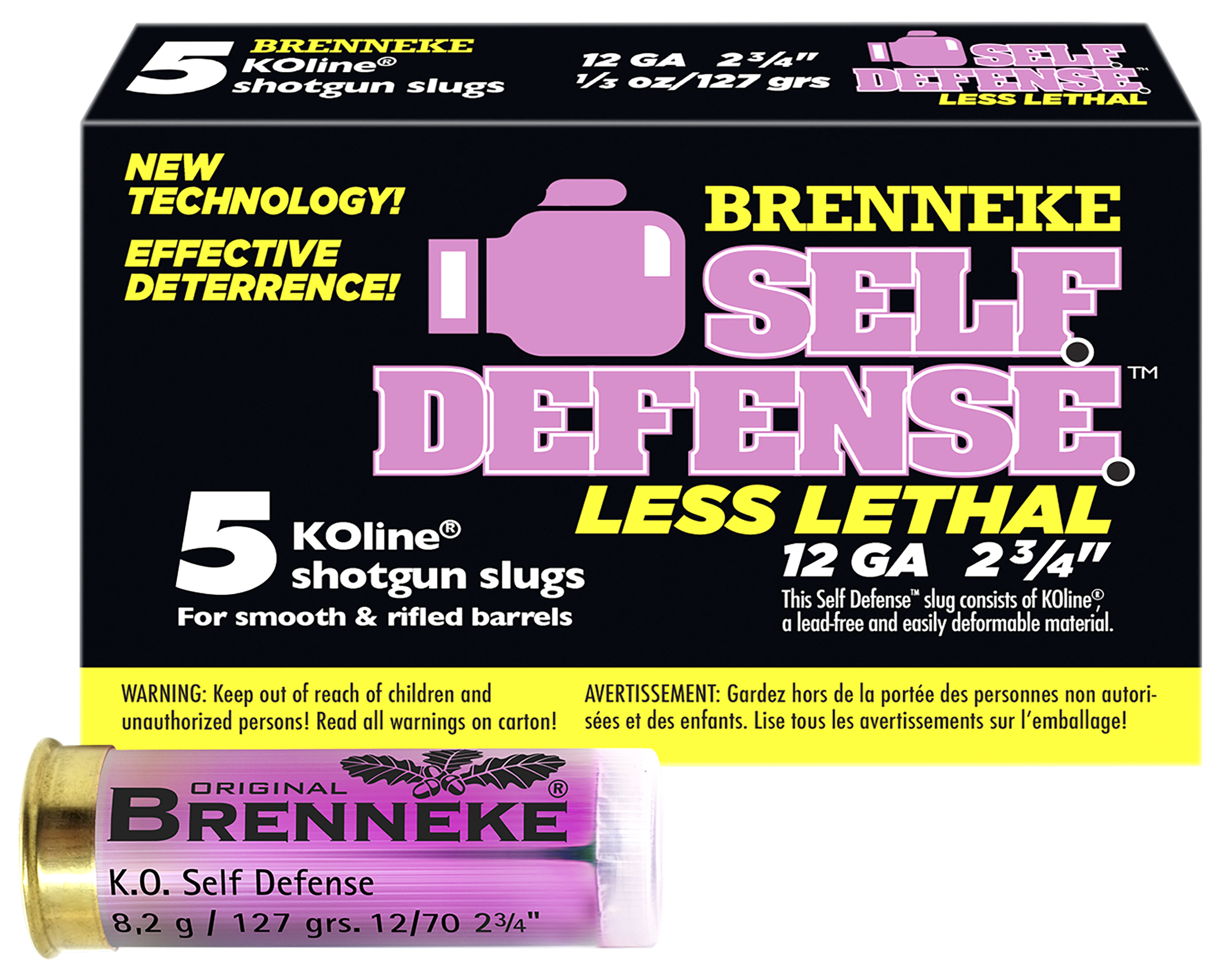 Brenneke Self Defense Less Lethal Sabot Lead-Free 12 ga. 2 3/4 in. 1/3 oz. 5 rd.
