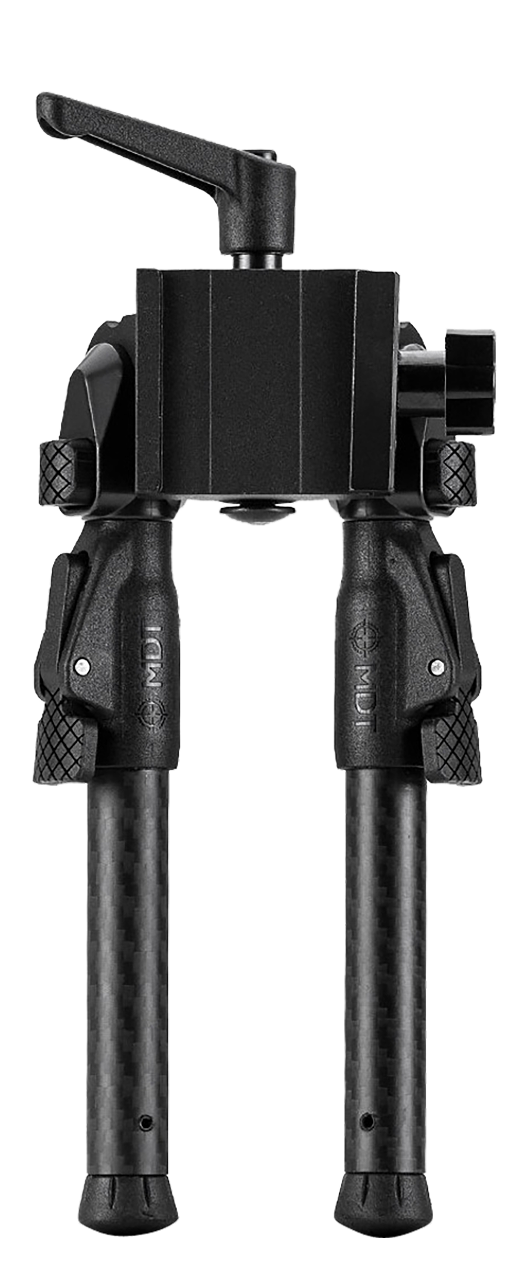 Mdt Sporting Goods Inc 105561BLK GRND-POD  Black 4.50"-9" Carbon Fiber/Aluminum, Adj. Throw Lever, 4 Leg Postitions, Fits ARCA Rail & RRS Dovetail
