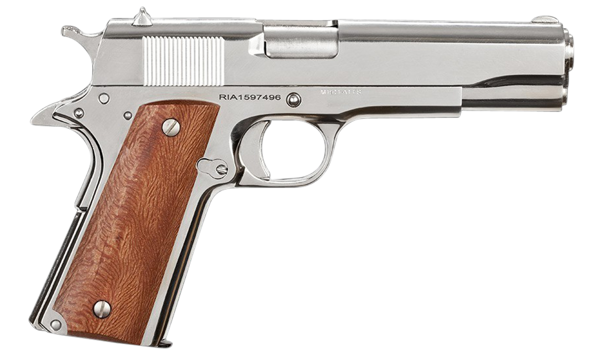 Armscor Rock Island GI Standard FS 1911 Pistol 38 Super 5 in Nickel 10 rd.