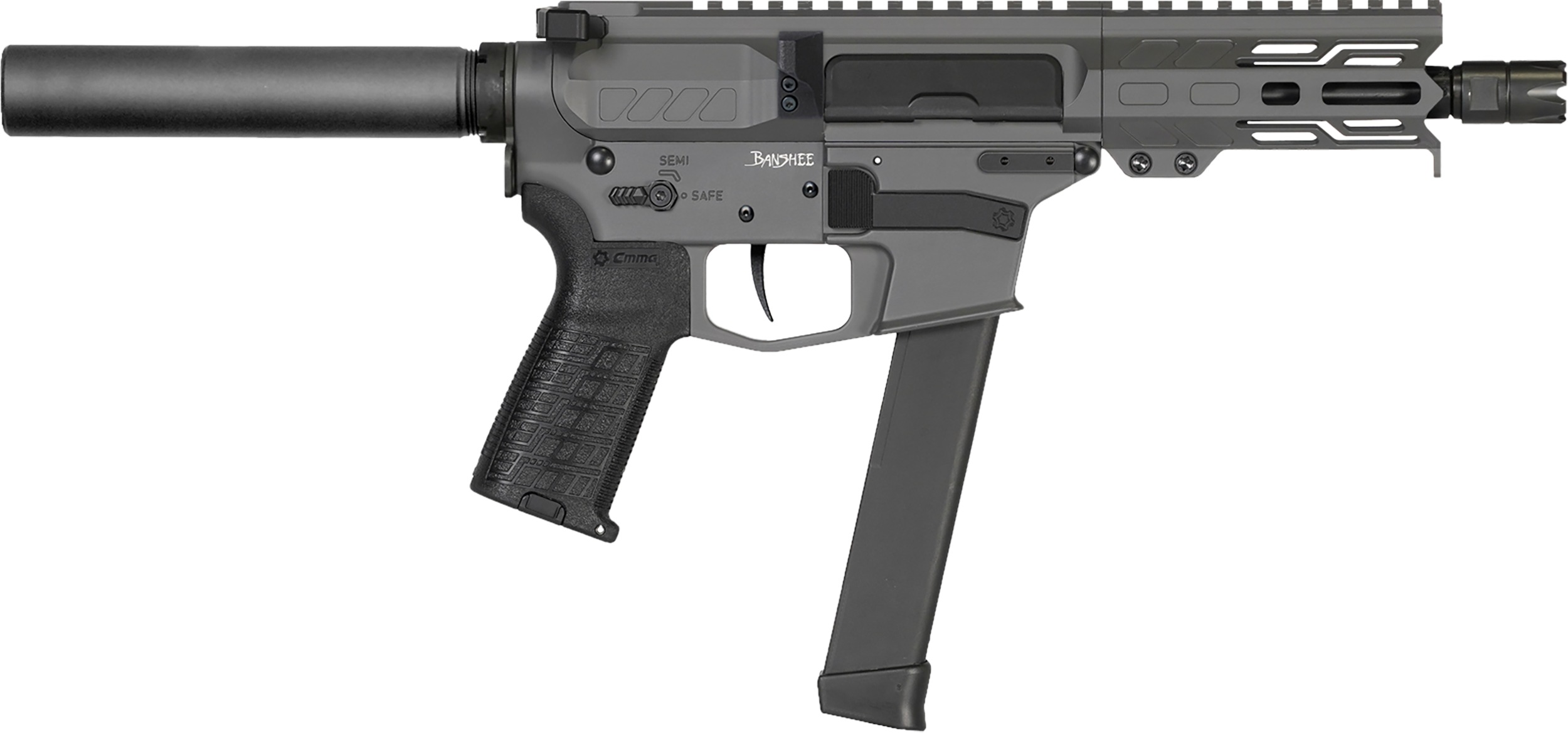 CMMG Banshee MKGS 9mm 5 inch 33 Round Tungsten Finish CMMG Banshee MKGS 9mm 5 inch 33 Round Tungsten Finish