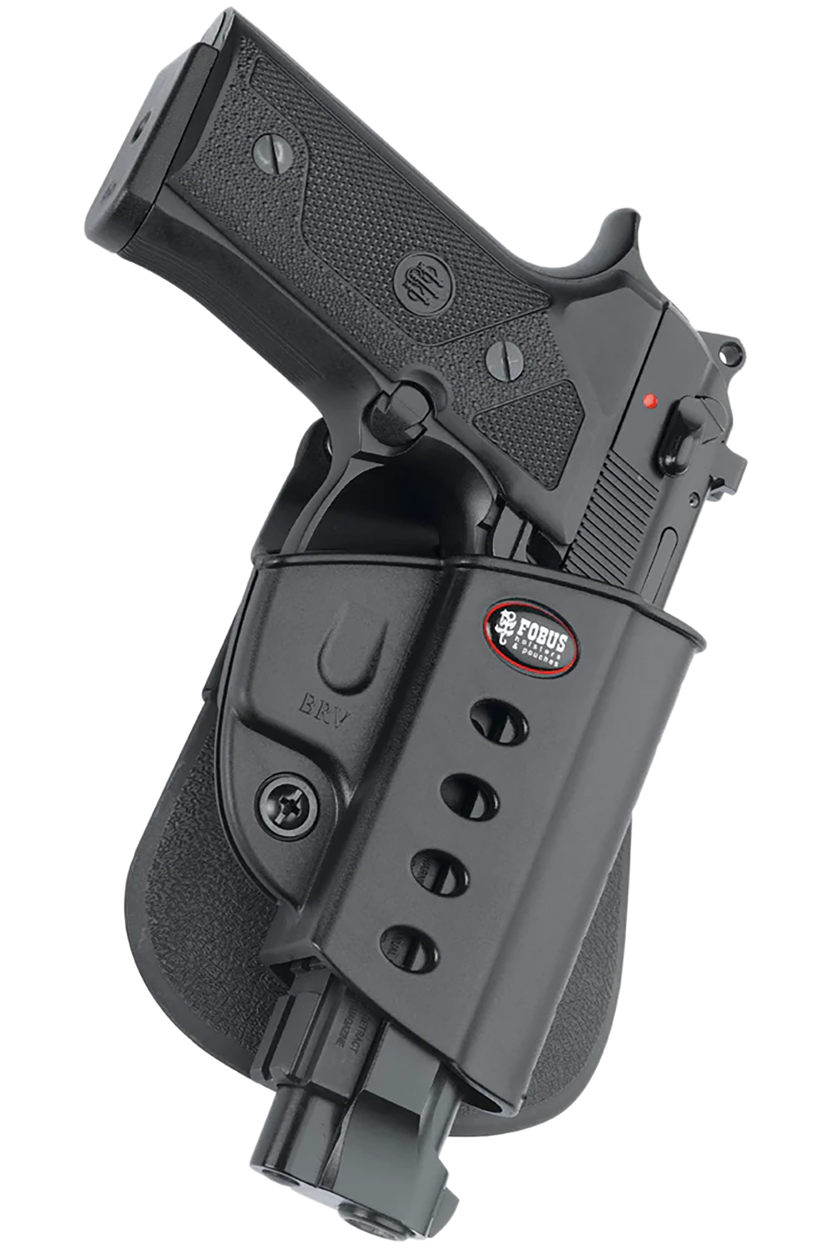 Fobus BRV Passive Retention Evolution OWB Black Polymer Paddle Fits Beretta Vertec Fits Taurus PT92 w/Rail Fits Taurus PT99 w/Rail Right Hand
