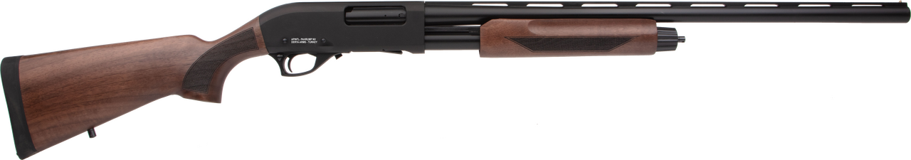 Armscor Pump Action Field 12GA, 26in. Barrel, 5rd, Wood Stock & Forend - Black (PA12H26WD)